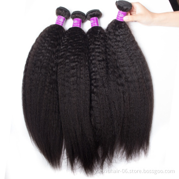 Celie Kinky Straight Yaki Free Sample Factory Price Cheap Wholesale 100% Human Hair Full Cuticle Aligned Virgin Brazilian Hair